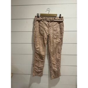 Anthropologie The Wanderer Utility Casual Pants Cheetah Print Sz 29
